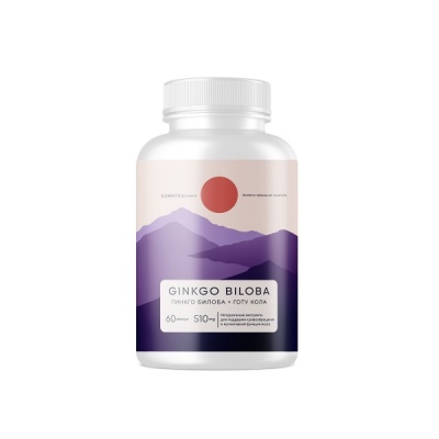 Антиоксидант ELEMENTICA Ginkgo Biloba + GOTU KOLA 60 капсул