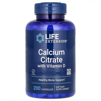 Витамины Life Extension Calcium Citrate with Vitamin D 200 капсул