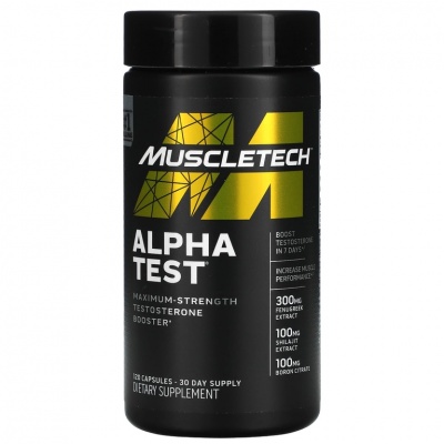 Тестобустер MuscleTech Alpha test 120 капсул