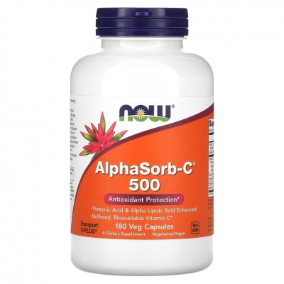 Витамины NOW Alphasorb-C 500 мг 180 капсул